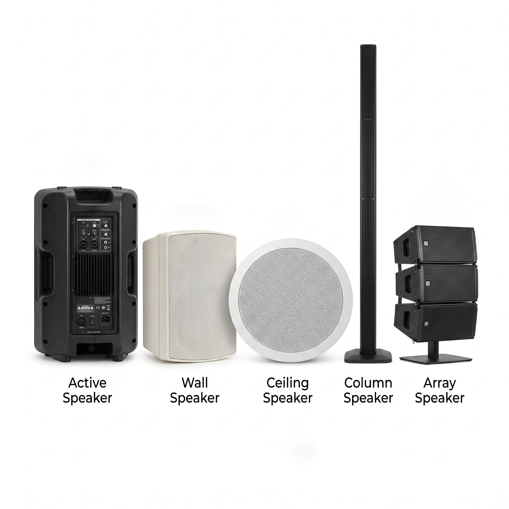 Speaker (Active, Wall, Ceiling, Column, Array)